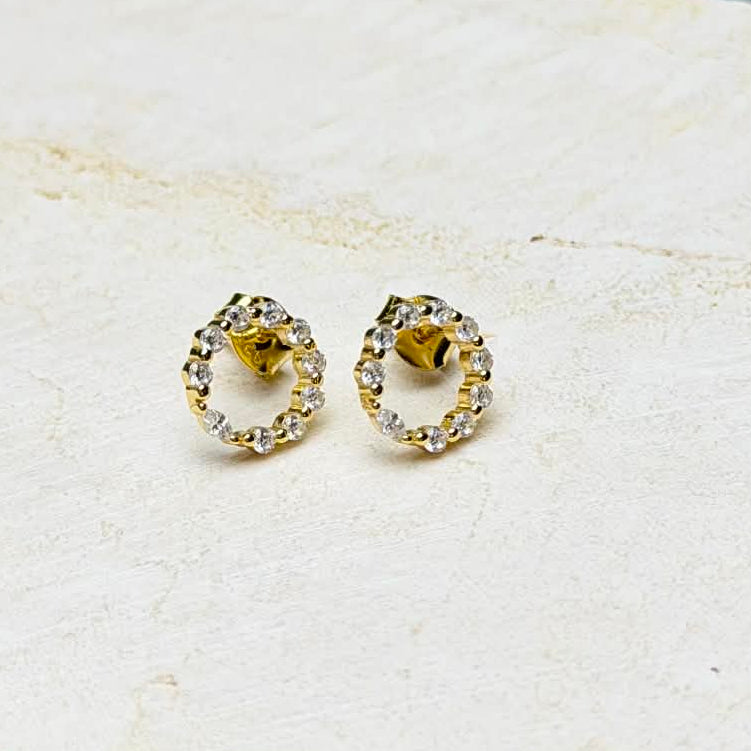 SOLE DUE - kolczyki koła z cyrkoniami