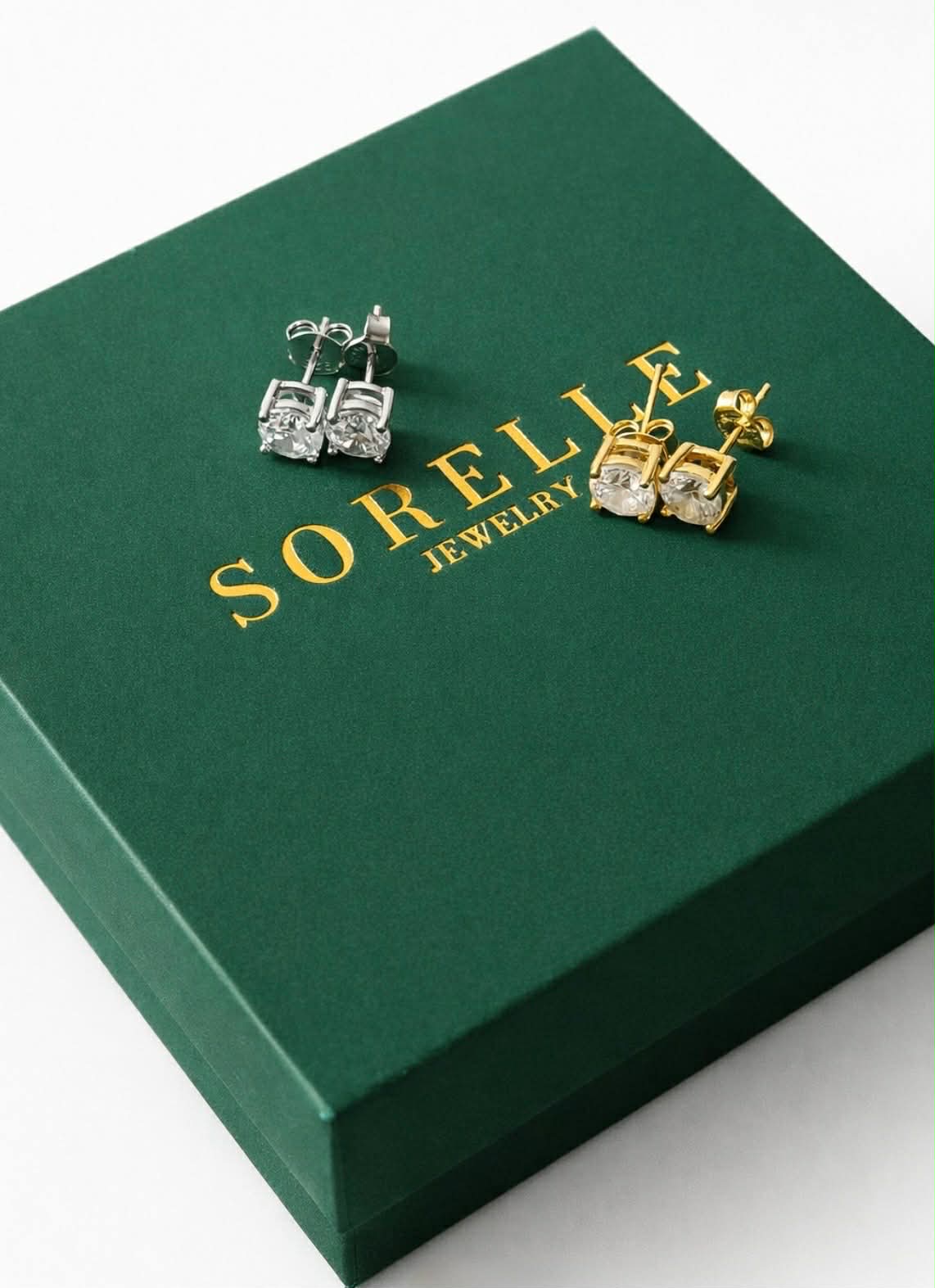 Splendor Silver - klasyczne kolczyki sztyfty z cyrkonią