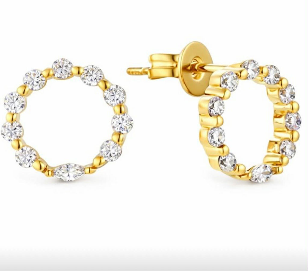 SOLE DUE - kolczyki koła z cyrkoniami