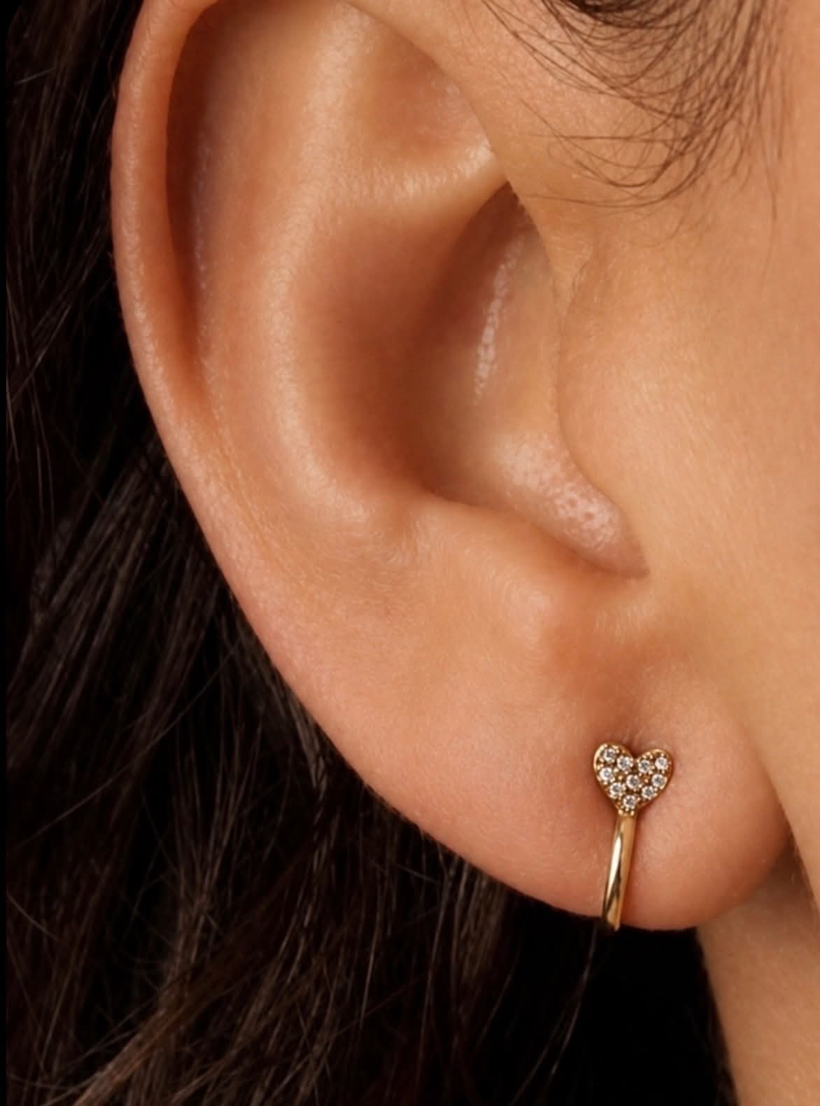 TESORO -subtelne kolczyki ze srebra pozłacanego z cyrkoniami
