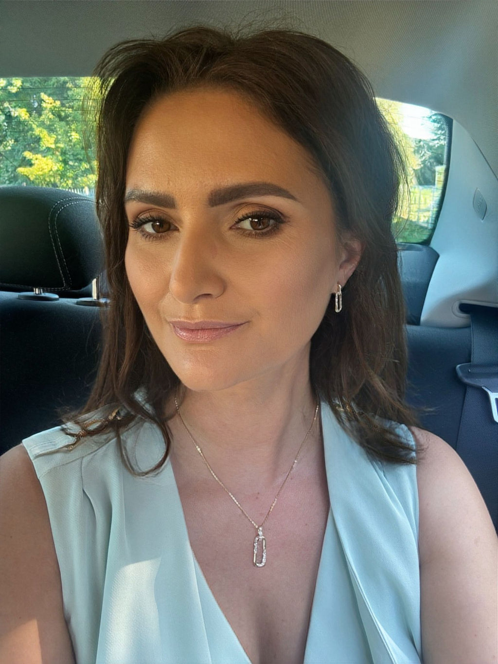 ORO - KOMPLET: kolczyki + naszyjnik